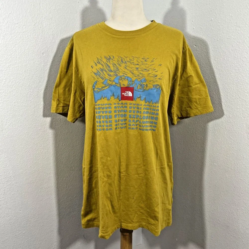 The North Face Shirt Mens Medium Mustard Short Sleeve